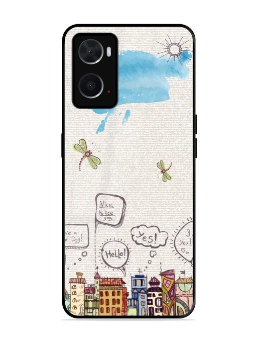 Doodle City Glossy Soft Edge Case for Oppo A76