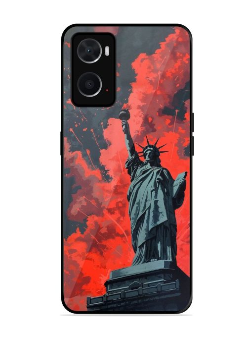 Lady Liberty'S Firework Finale Glossy Soft Edge Case for Oppo A76