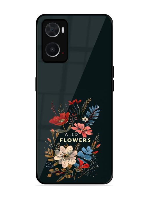 Dark Floral Glossy Soft Edge Case for Oppo A76