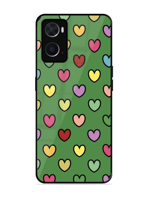 Rainbow Heart Parade Glossy Soft Edge Case for Oppo A76