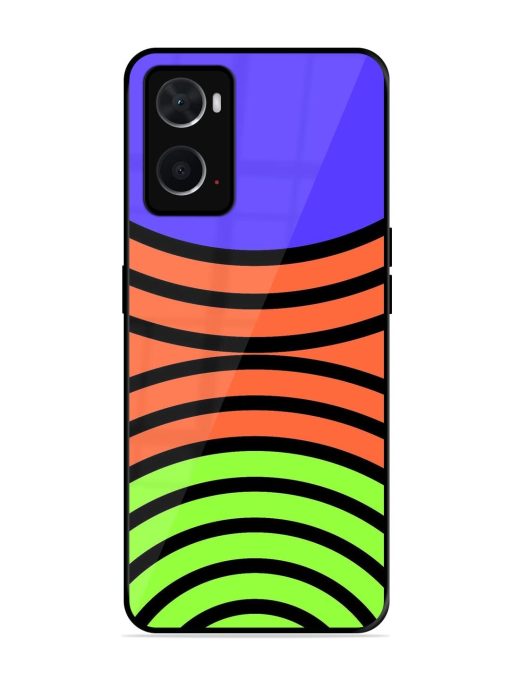 Psychedelic Stripe Symphony Glossy Soft Edge Case for Oppo A76