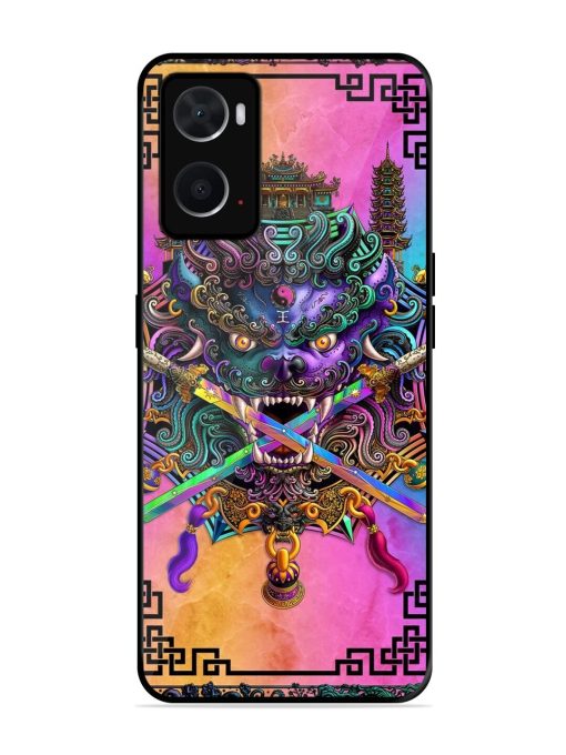 Psychedelic Fu Dog Tapestry Glossy Soft Edge Case for Oppo A76