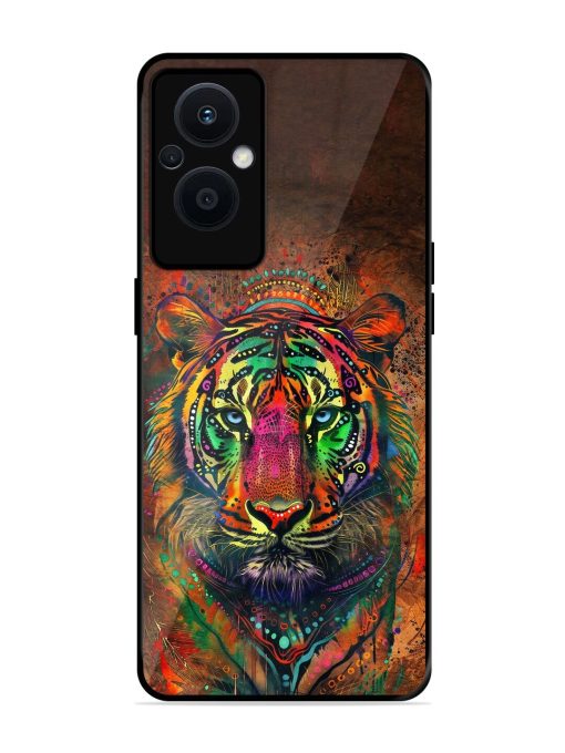 Cosmic Tiger Glossy Soft Edge Case for Oppo F21 Pro (5G)