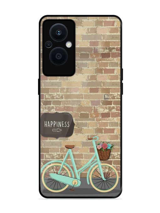 Pedaling Towards Happiness Glossy Soft Edge Case for Oppo F21 Pro (5G)