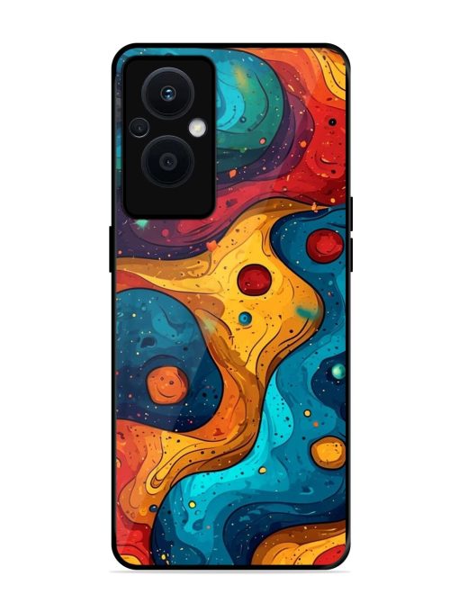 Cosmic Swirl Glossy Soft Edge Case for Oppo F21 Pro (5G)