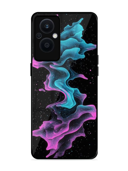 Cosmic Currents Glossy Soft Edge Case for Oppo F21 Pro (5G)