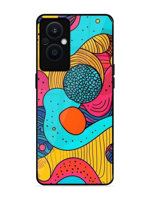 Psychedelic Patterns Glossy Soft Edge Case for Oppo F21 Pro (5G)