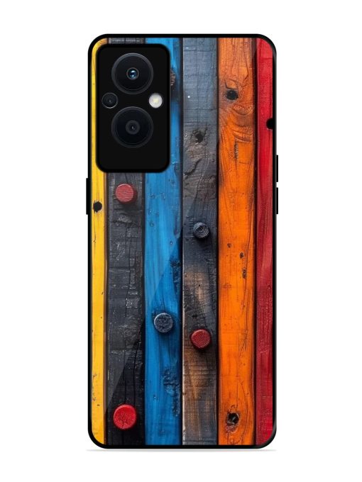 Rainbow Plank Glossy Soft Edge Case for Oppo F21 Pro (5G)