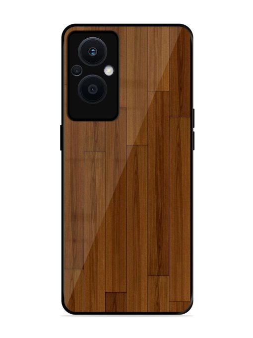 Warm Woodgrain Glossy Soft Edge Case for Oppo F21 Pro (5G)