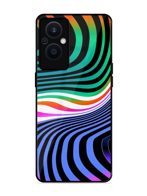 Psychedelic Waves Glossy Soft Edge Case for Oppo F21 Pro (5G)