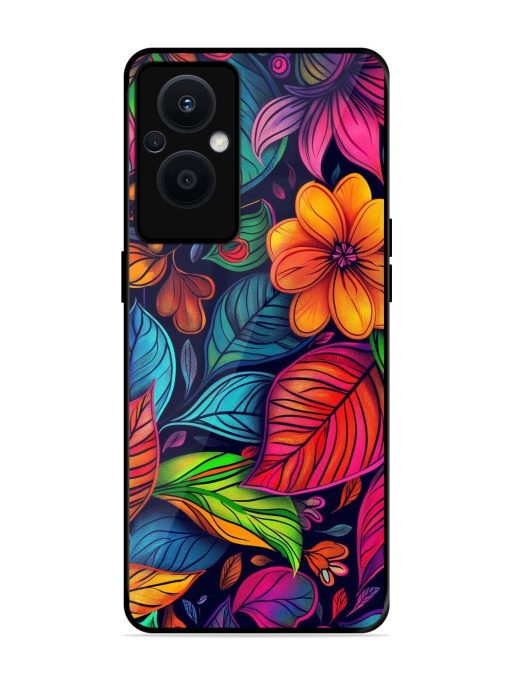 Rainbow Of Blooms Glossy Soft Edge Case for Oppo F21 Pro (5G)