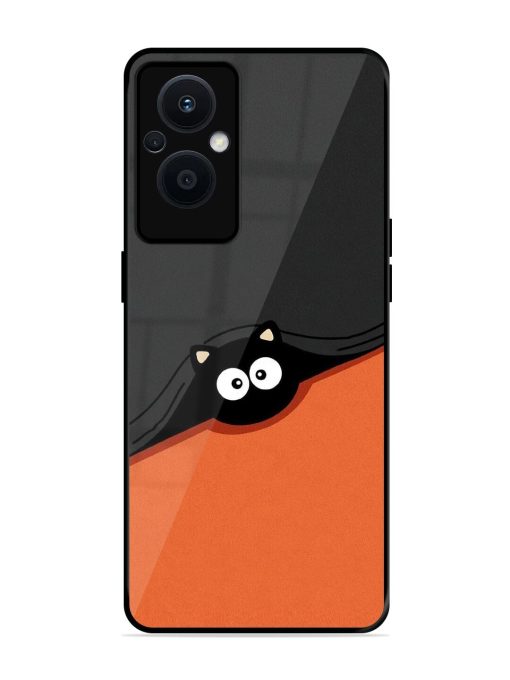 Peek-A-Boo Kitty Glossy Soft Edge Case for Oppo F21 Pro (5G)