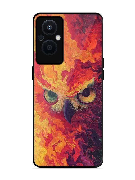 Fiery Owl Glossy Soft Edge Case for Oppo F21 Pro (5G)