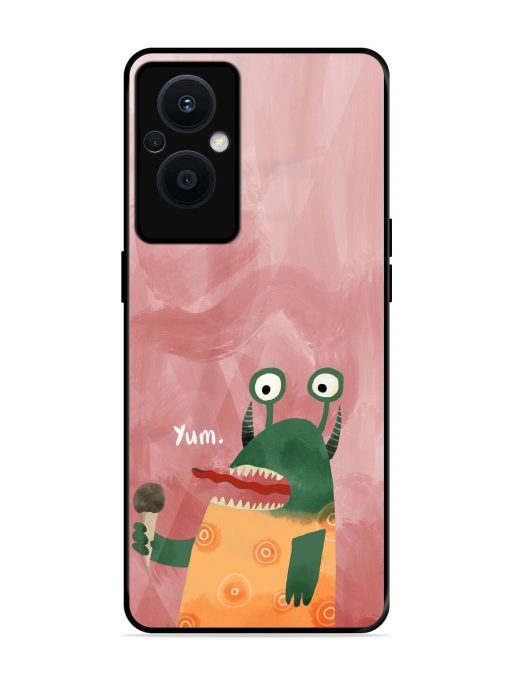 Hungry Monster Glossy Soft Edge Case for Oppo F21 Pro (5G)