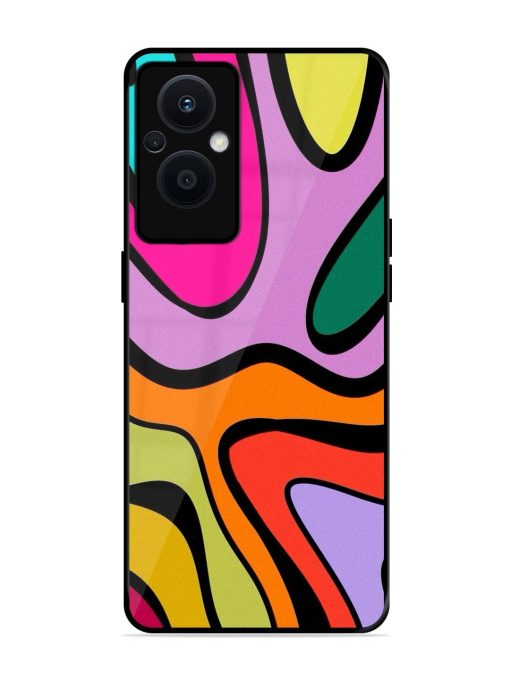 Groovy Swirls Glossy Soft Edge Case for Oppo F21 Pro (5G)