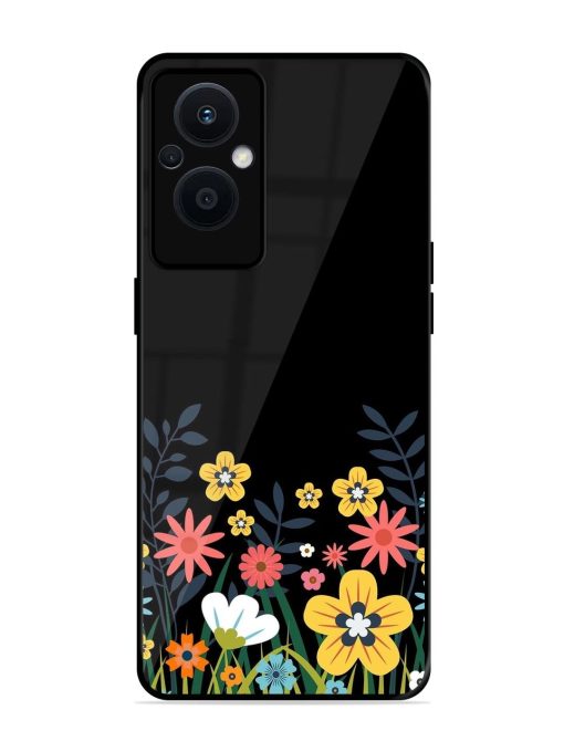 Floral Night Sky Glossy Soft Edge Case for Oppo F21 Pro (5G)