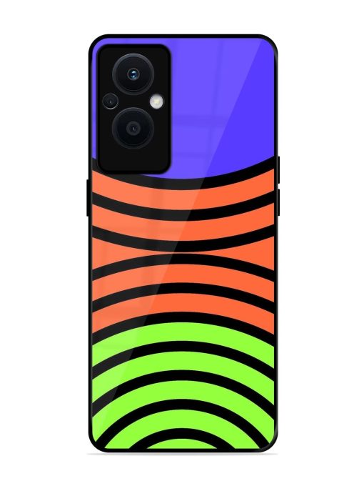 Psychedelic Stripe Symphony Glossy Soft Edge Case for Oppo F21 Pro (5G)