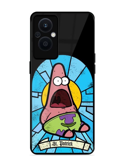 St. Patrick'S Day Stained Glass Patrick Star Glossy Soft Edge Case for Oppo F21 Pro (5G)