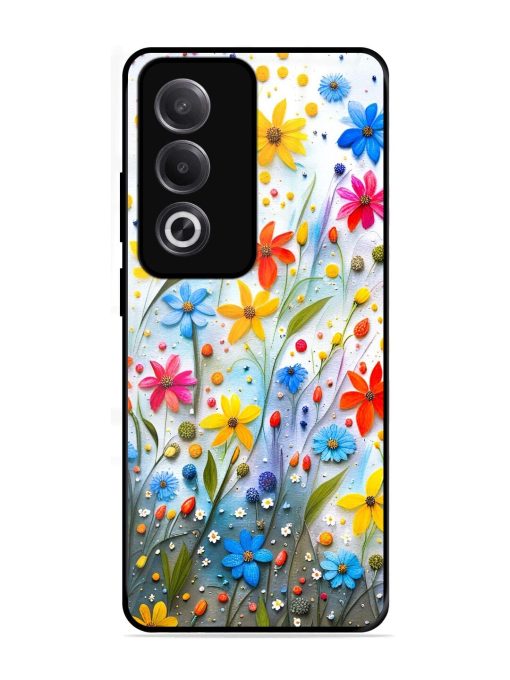 Vibrant Floral Glossy Soft Edge Case for Oppo K12X (5G)