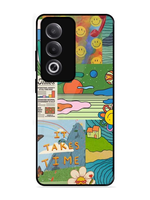 Groovy Vibes Glossy Soft Edge Case for Oppo K12X (5G)