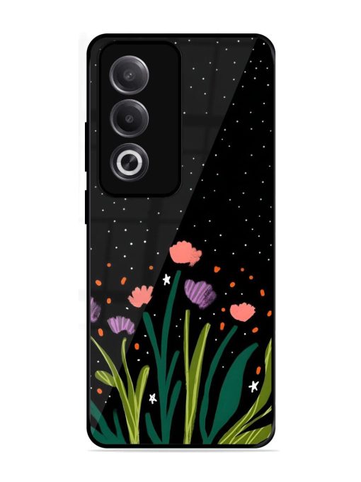 Midnight Bloom Glossy Soft Edge Case for Oppo K12X (5G)