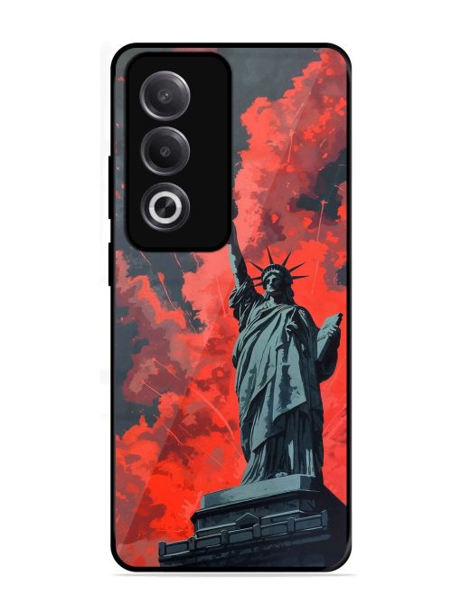 Lady Liberty'S Firework Finale Glossy Soft Edge Case for Oppo K12X (5G)