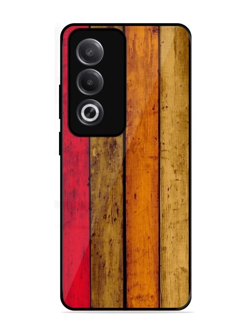 Colorful Woodgrain Glossy Soft Edge Case for Oppo K12X (5G)