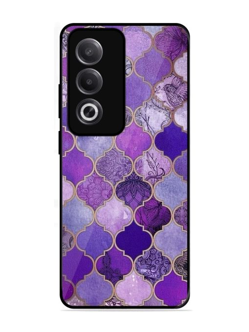 Purple Mosaic Magic Glossy Soft Edge Case for Oppo K12X (5G)