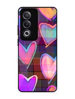 Neon Hearts Glossy Soft Edge Case for Oppo K12X (5G)