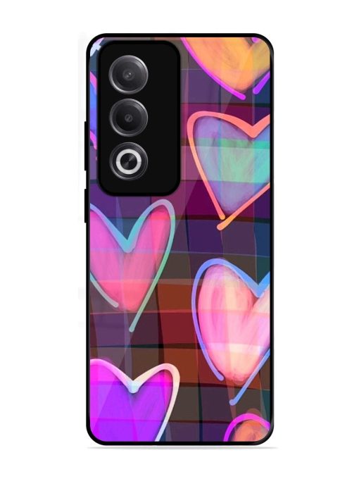 Neon Hearts Glossy Soft Edge Case for Oppo K12X (5G)