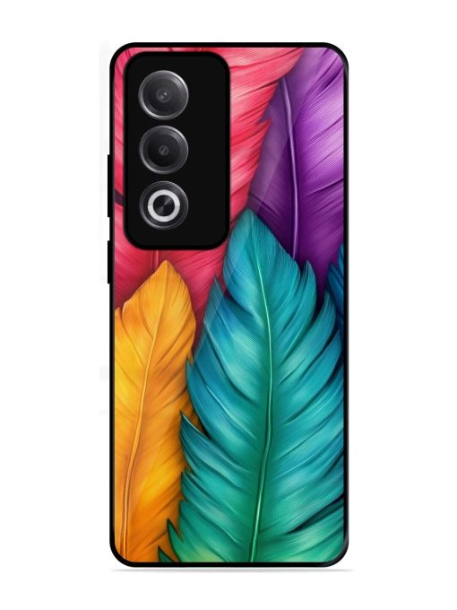 Rainbow Feathers Glossy Soft Edge Case for Oppo K12X (5G)