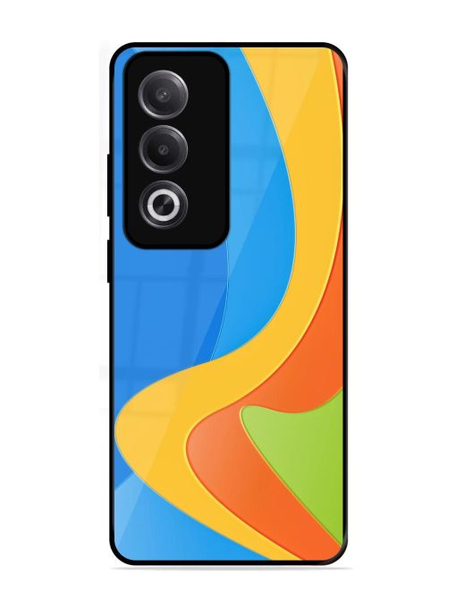 Curvy Color Cascade Glossy Soft Edge Case for Oppo K12X (5G)