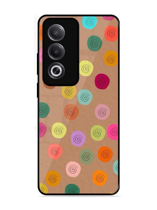 Swirly Dots On Kraft Glossy Soft Edge Case for Oppo K12X (5G)