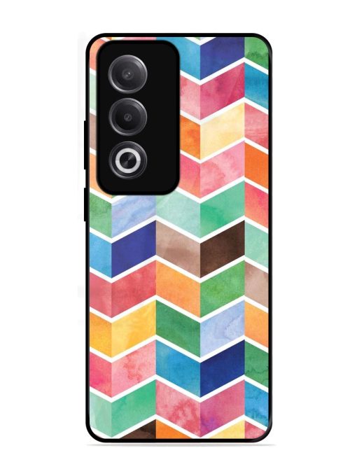 Watercolor Chevron Whimsy Glossy Soft Edge Case for Oppo K12X (5G)