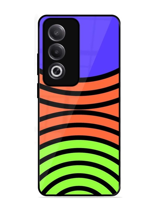 Psychedelic Stripe Symphony Glossy Soft Edge Case for Oppo K12X (5G)