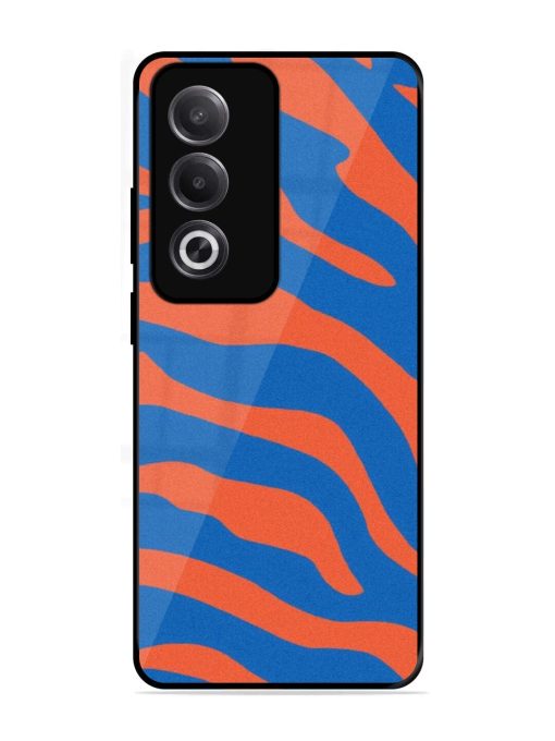 Zebra Stripes In Blue And Orange Glossy Soft Edge Case for Oppo K12X (5G)