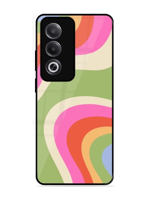 Wavy Rainbow Wonderland Glossy Soft Edge Case for Oppo K12X (5G)