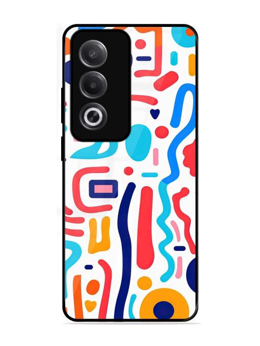 Whimsical Doodle Chaos Glossy Soft Edge Case for Oppo K12X (5G)