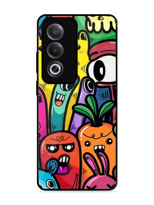 Whimsical Doodle Chaos Glossy Soft Edge Case for Oppo K12X (5G)