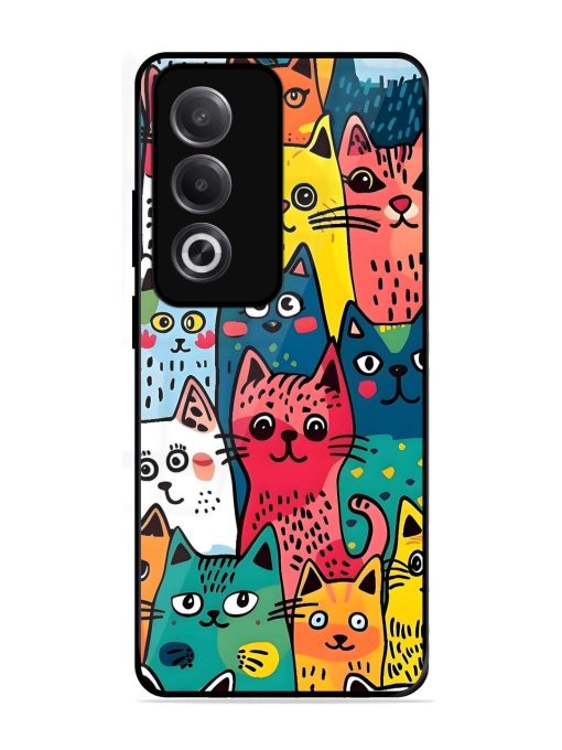 Feline Frenzy Glossy Soft Edge Case for Oppo K12X (5G)