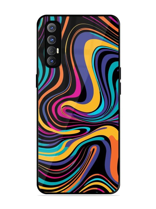 Psychedelic Swirl Glossy Soft Edge Case for Oppo Reno 3 Pro