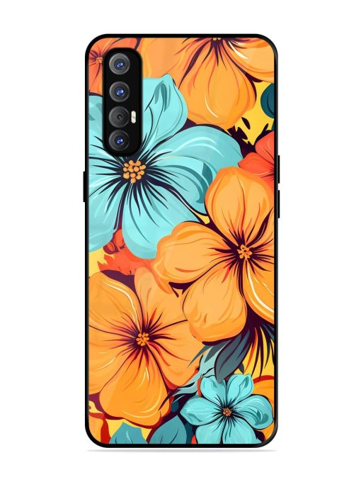 Tropical Bloom Glossy Soft Edge Case for Oppo Reno 3 Pro