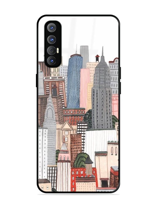 Cityscape Dreams Glossy Soft Edge Case for Oppo Reno 3 Pro