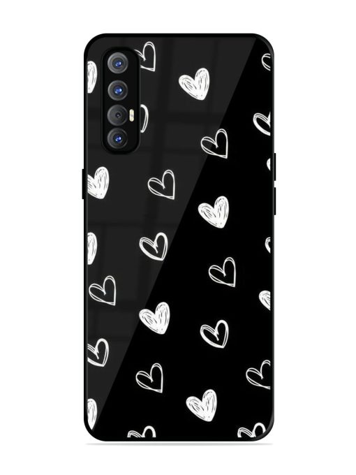 Scattered Hearts Glossy Soft Edge Case for Oppo Reno 3 Pro