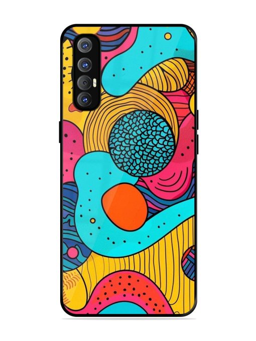 Psychedelic Patterns Glossy Soft Edge Case for Oppo Reno 3 Pro