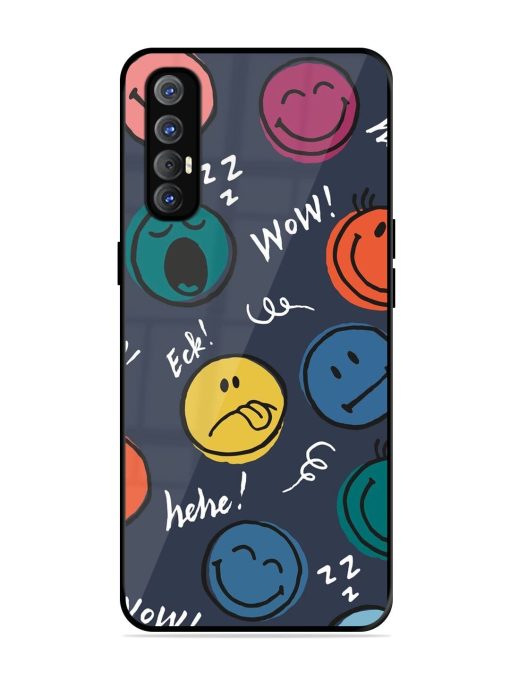 Emoticon Parade Glossy Soft Edge Case for Oppo Reno 3 Pro