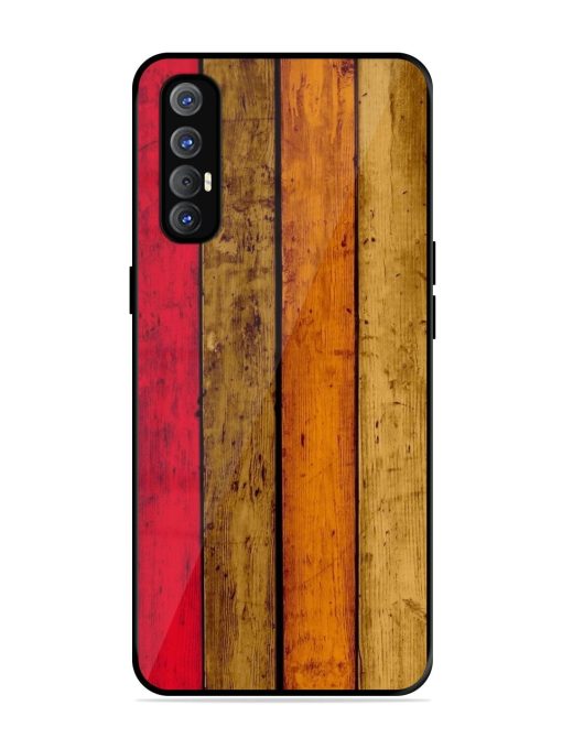 Colorful Woodgrain Glossy Soft Edge Case for Oppo Reno 3 Pro