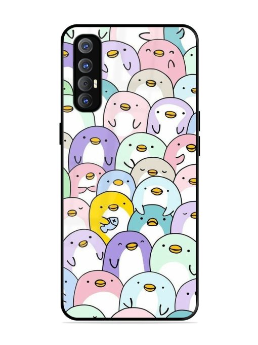 Penguin Party Glossy Soft Edge Case for Oppo Reno 3 Pro