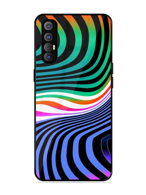 Psychedelic Waves Glossy Soft Edge Case for Oppo Reno 3 Pro