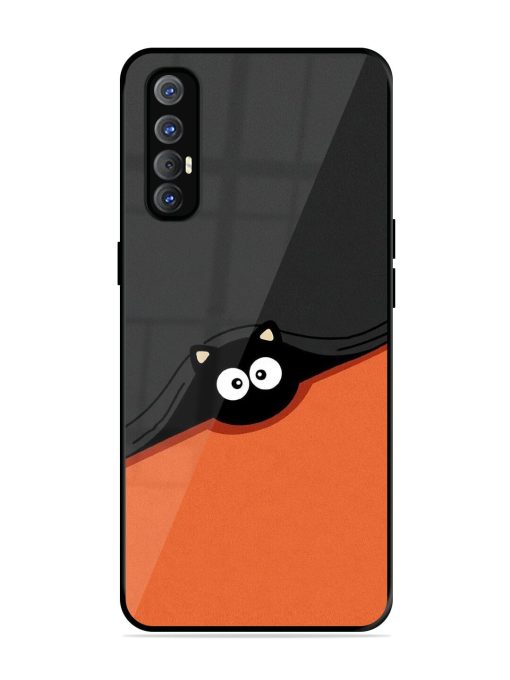 Peek-A-Boo Kitty Glossy Soft Edge Case for Oppo Reno 3 Pro